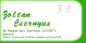 zoltan csernyus business card